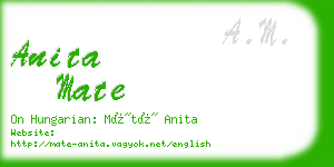 anita mate business card